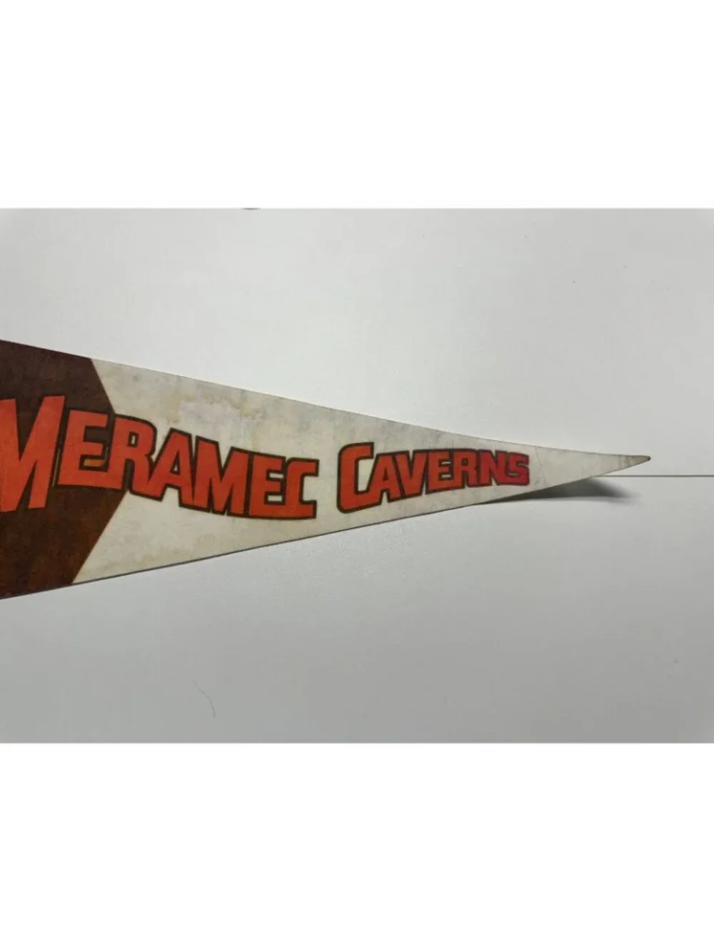 Vintage Meramec Caverns pennant Jesse and Frank James